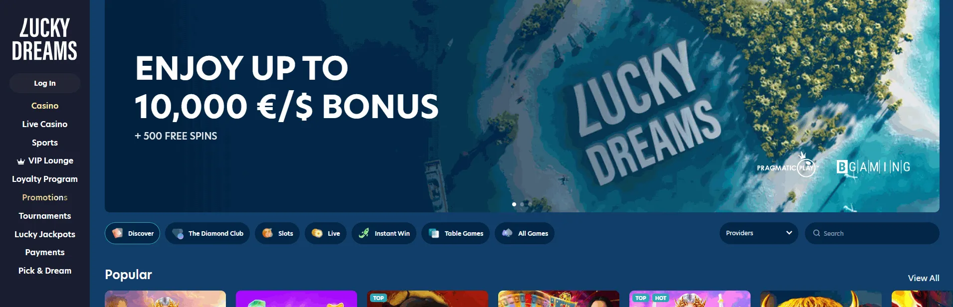 lucky dreams casino page eng