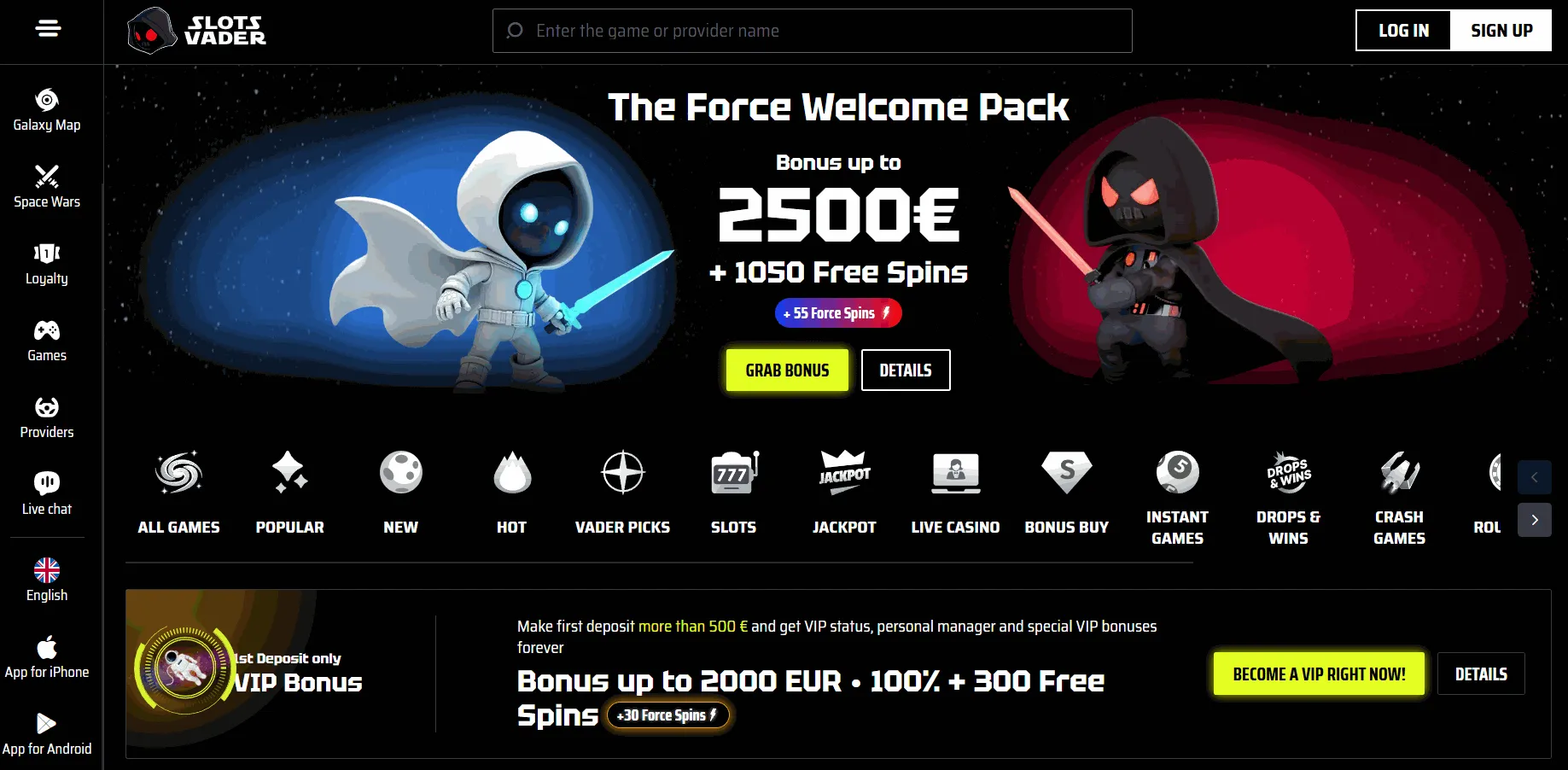 SlotsVader New Online Casino